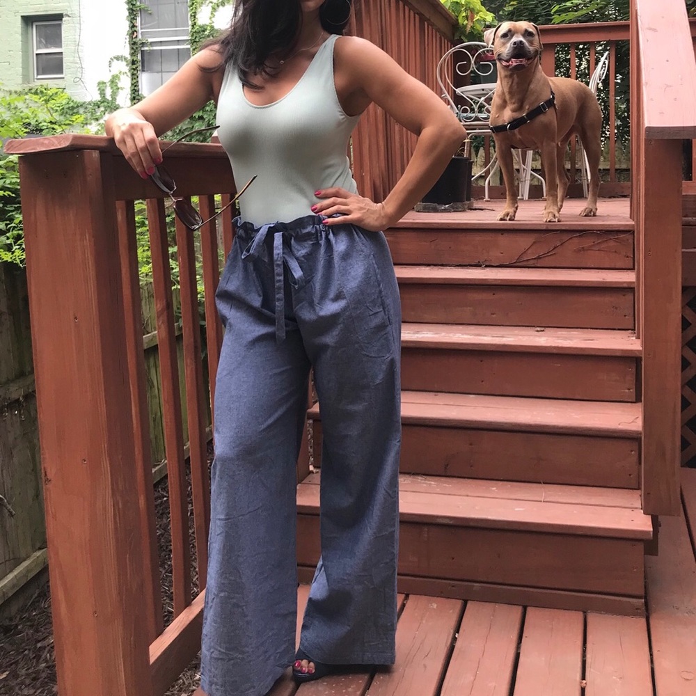 Zero-Waste Chambray Trousers